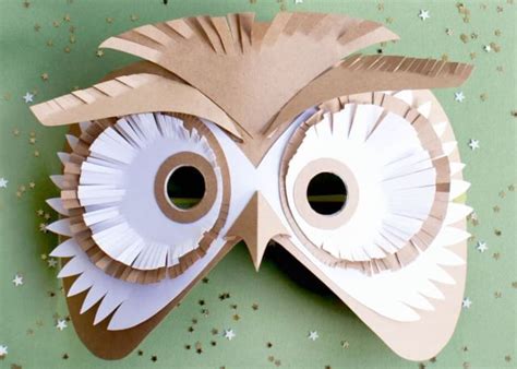Маска совы своими руками из бумаги | Paper mask diy, Paper plate masks ...