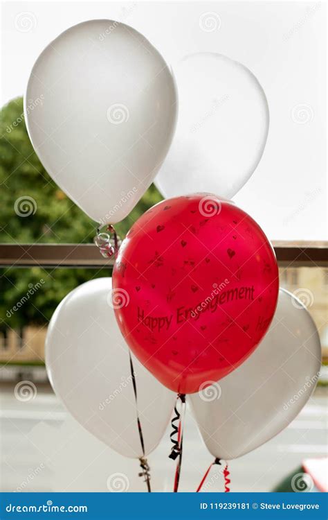 Happy Engagement Decorative Balloons Stock Image - Image of balloon ...