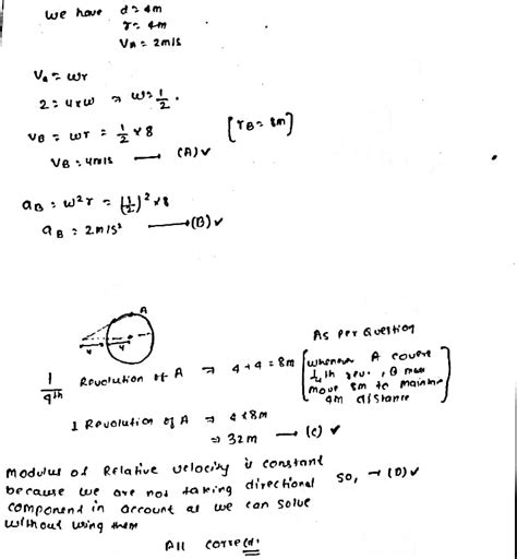 Particle A Moves With A Constant Speed 2 Ms On A Circular Path Of Radius 4 M Whereas Particle