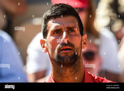 Paris France 02nd June 2023 Novak Djokovic Of Serbia During The