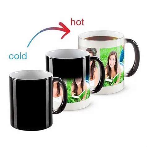 Ceramic Black Sublimation Magic Mug Size Dimension 11oz At Rs 85