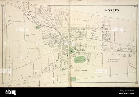 Goshen Village Cartographic Atlases Maps 1875 Lionel Pincus And