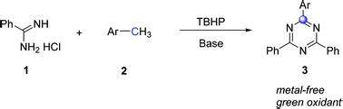 Direct Oxidative Coupling Of Amidine Hydrochlorides And Methylarenes