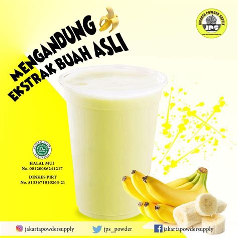 Jual Bubuk Minuman Powder Drink Bubble Drink Rasa Pisang Banana Plain