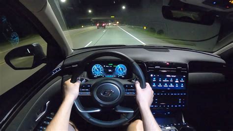 Hyundai Tucson Hybrid Pov Night Drive Binaural Audio Youtube