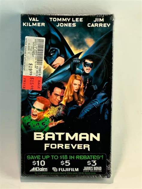 Batman Forever Vhs Sealed Watermark Paramount Pictures Val Kilmer