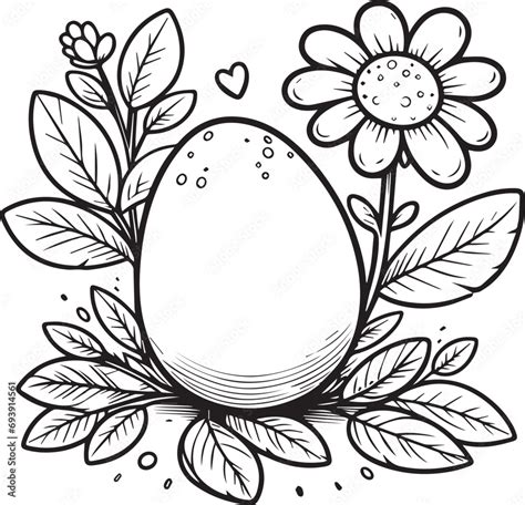 Outline Egg Clipart Black And White Bunny Bonanza Eggs Flowers And