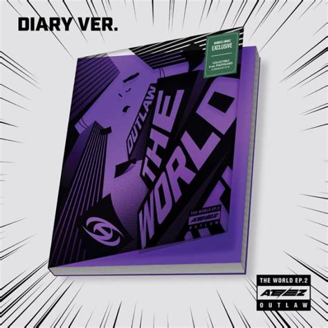 World Ep Outlaw Diary Ver B N Exclusive By Ateez Cd Barnes