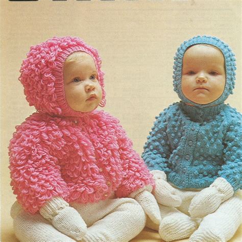 Baby Cardigan Loopy Knitting Pattern Etsy Uk