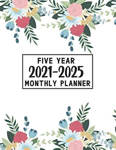 Five Year Planner Agenda Planner Months Calendar Year