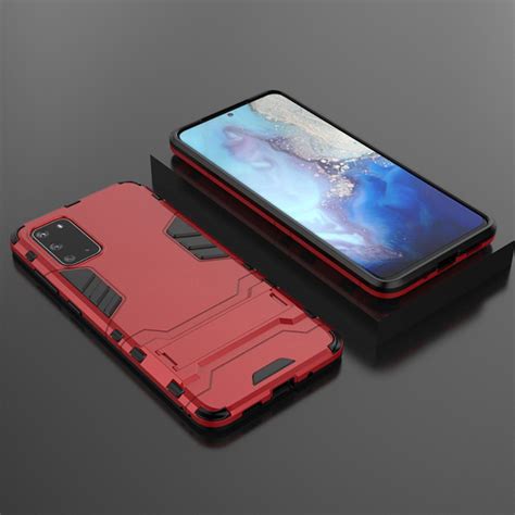 Slim Armour Tough Case And Stand For Samsung Galaxy S20 Red