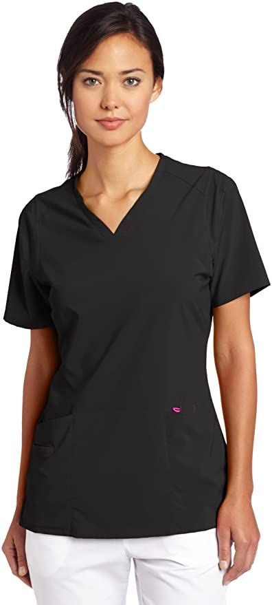 Smitten Womens Soft Lightweight 4 Way Stretch Medical V Neck Scrub Top