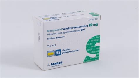 OMEPRAZOL SANDOZ FARMACEUTICA 20 MG CAPSULAS DURAS GASTRORRESISTENTES