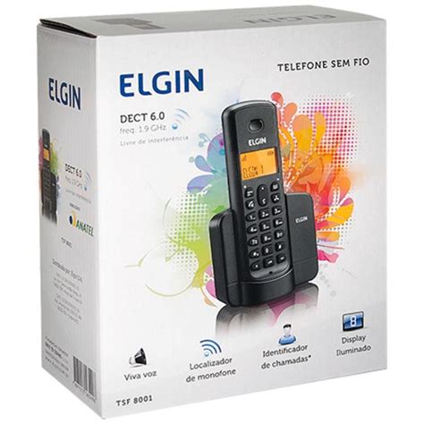 Telefone Sem Fio Elgin Tsf Identificador De Chamada Viva Voz