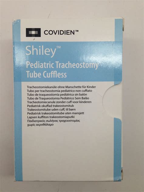 Covidien 40 Ped Shiley Pediatric Tracheostomy Tube Cuffless 40mm X 5