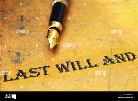 Last Will And Testament Stock Photo Alamy