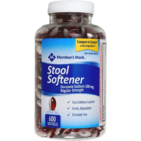 Member S Mark Stool Softener Docusate Sodium 100mg Regular Strength