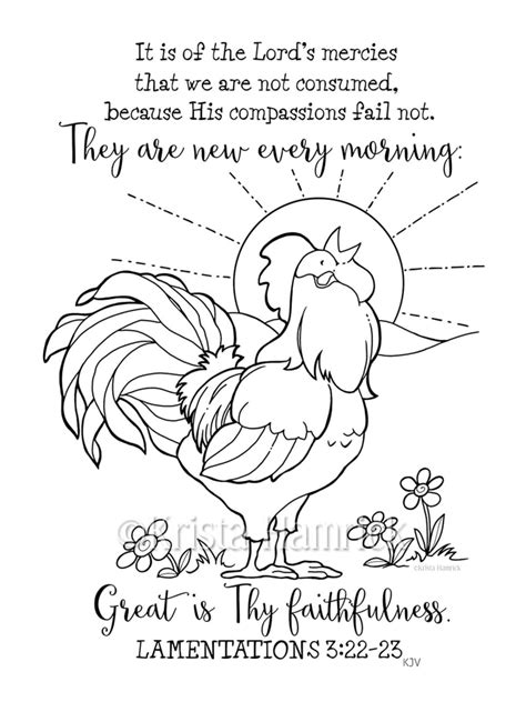 His Mercies Are New Every Morning Coloring Page X Bible Journaling