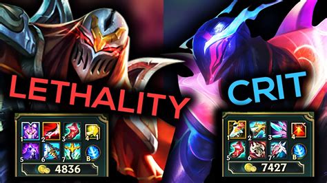 Does Full Lethality Zed Or Crit Zed Deal More Burst Damage Comparing