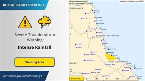 Bureau of Meteorology, Queensland on Twitter: "⚠️Severe Thunderstorm # ...