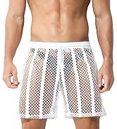 Evankin Men S See Through Shorts Mesh Loose Shorts Lounge Underwear