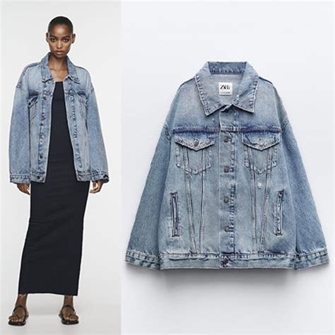 Zara ザラ デニムスタジャン ブルゾン ノーカラージャケット ジャケット・アウター