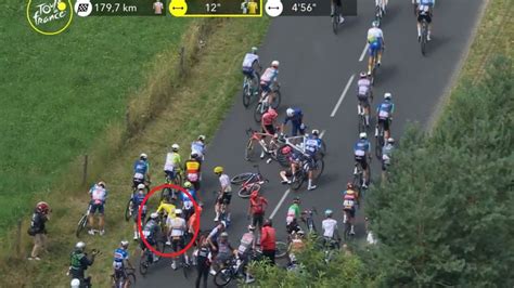 Tadej Pogacar Involved In Early Crash On Stage Of Tour De France