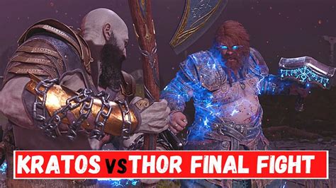 Kratos Vs Thor Final Fight God Of War Ragnarok Ps Youtube