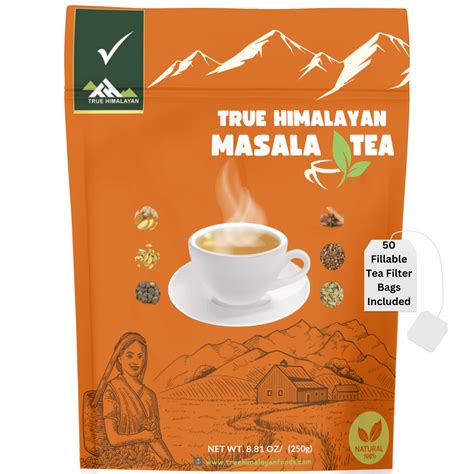 True Himalayan Spiced Tea Grams Loose Spiced Black Tea Fillable