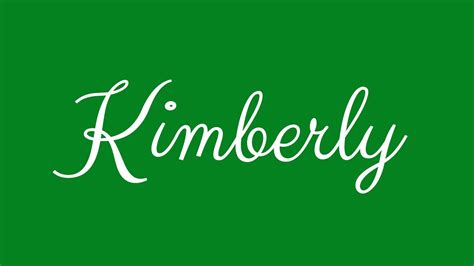 Learn How To Sign The Name Kimberly Stylishly In Cursive Writing Youtube