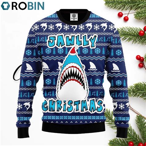 Jaw 3d Ugly Christmas Sweater Robinplacefabrics