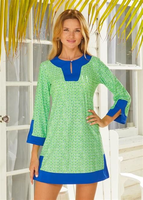 Cabana Life Printed Tunic Dress 50 Uv Protection Resort Wear