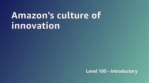 Aws Summit Anz Amazon S Culture Of Innovation Bl Youtube