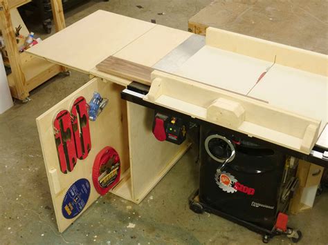 Table Saw Extension With Cross Cut Sled And Storage Digital Etsy