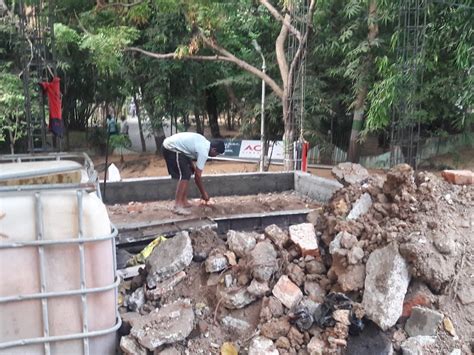 Mylapore Times Washroom Being Constructed At Nageswara Rao Park