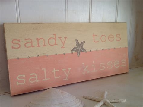 Sandy Toes Salty Kisses Wood Sign Sandy Toes Salty Kisses Etsy