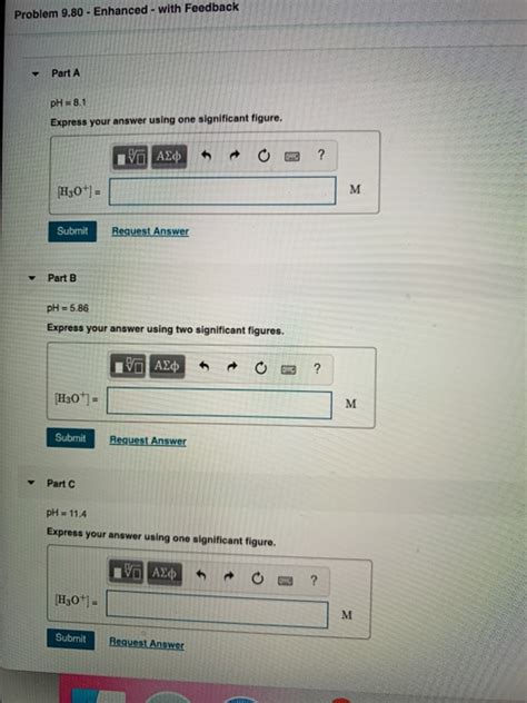 Solved Problem 9 80 Enhanced With Feedback Part A PH 8 1 Chegg