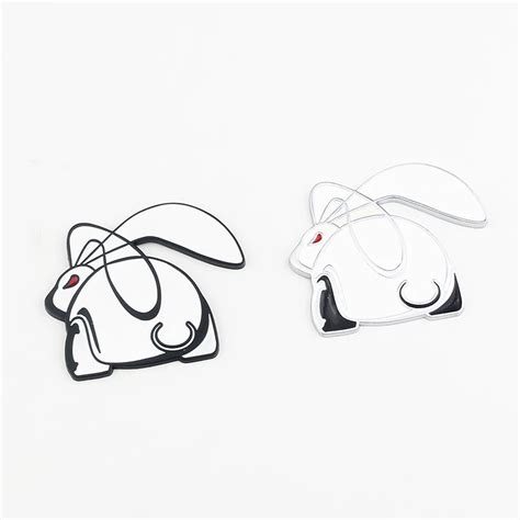 1 Pcs 3d Evil Rabbit Car Emblem Sticker Badge Car Styling Suitable For