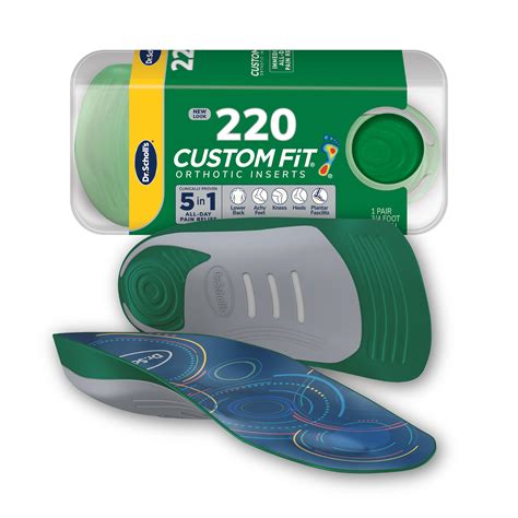 Dr Scholls Custom Fit Orthotics 3 4 Length Inserts CF 220