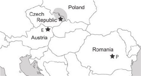 Geographic Map Showing The Three Main Localities For The Specimens