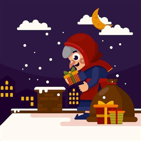 Free Vector | Flat befana illustration