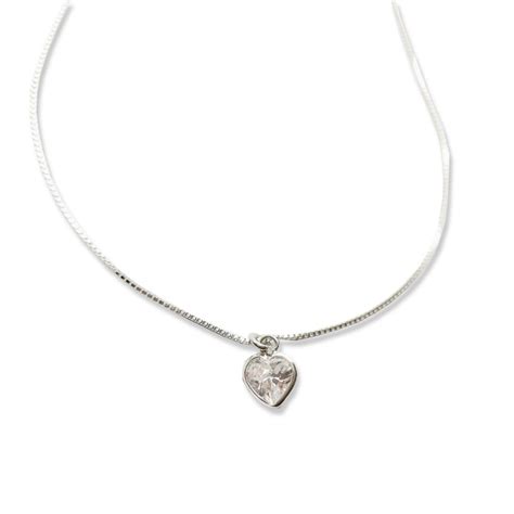 Ripley Collar Coraz N Punto De Luz Plata Fina