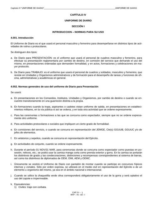 Pdf Cap Tulo Iv Uniforme De Diario Secci N I Tulo Iv Uniforme De