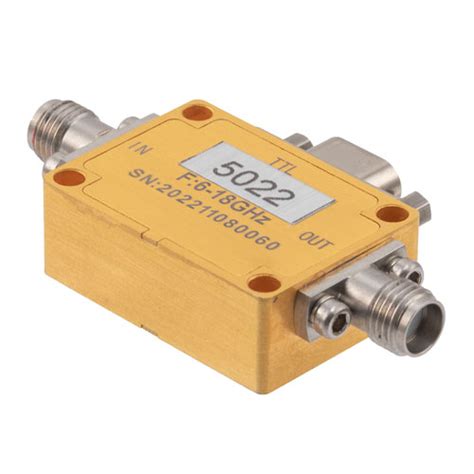 6 Bit TTL Programmable Phase Shifter 6 GHz To 18 GHz 360 Degree Phase