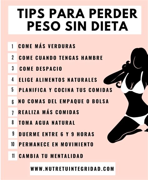 10 tips para bajar de peso sin dieta – Artofit