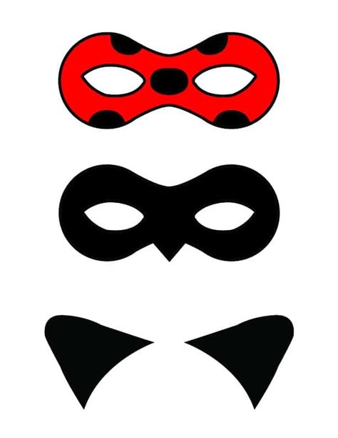 DIY: Miraculous: Tales of Ladybug and Cat Noir Masks - Thrifty Nifty Mommy