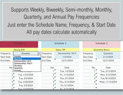 Or Any Year Annual Payroll Calendar Template Blue Schedules