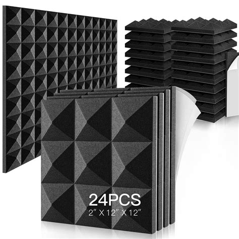 Buy 24 Pack Acoustic Foam Panels Self Adhesive Sound Proof Foam Panels