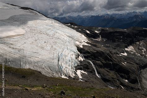 View Of The Andes Mountain Range And Glacier Alerce In Pampa Linda R O