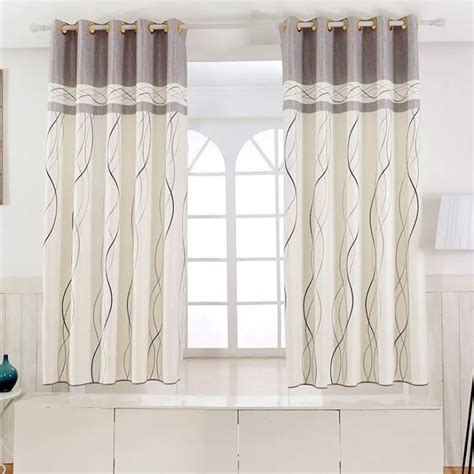 1 panel Short curtains Window decoration Modern Kitchen Drapes Striped ...